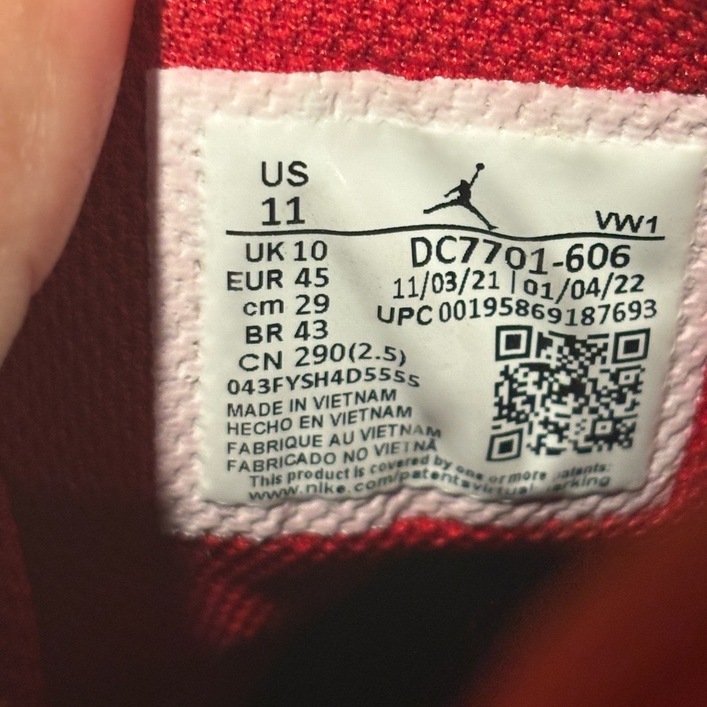 Nike Air Jordan One Take 3 Low Mens Basketball Shoes Red DC7701-606 Size 11 - Picture 10 of 10